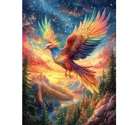 Phoenix in Fiery Forest 500 Piece Jigsaw Puzzle for Adults Jigsaw After School Activity for Teens Stress Buster Whimsical Gift Idea Stylish Home Decor 500 PCS