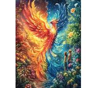 Phoenix in Fire 300 Piece Pack Classic Jigsaw Puzzle Animal Plant Fairy Tale Couple Puzzle Partners Ultra Difficult Wall Decor Easter New Year Gift Thick Paperboard 300 PCS