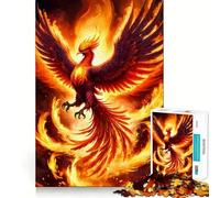 Phoenix in Flames 1000 Piece Jigsaw Puzzles for Teenagers Jigsaw Logic Train Toy Stress Relief Smooth Cut Memorable Gift (38x26cm)