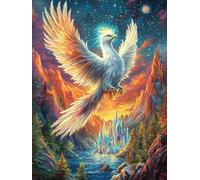 Phoenix in Flames 1000 Piece Premium Jigsaw Puzzle Mitos Fantástico Cuento De Hadas Adult Jigsaws Brain Training Hobby Home Decor Winter Gift Unique Shaped Recycled Cardboard 1000 PCS