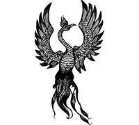 'Phoenix in Flight' Rubber Stamp - Unmounted Design for Crafting & Scrapbooking, A8 (RS00024775)