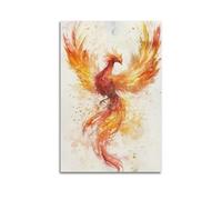Phoenix in Flight Wall Art, Artistic Print, Fantasy Poster, Unique Canvas Picture, Artistic Decor for Living Room Artistic Wall Mural Modern Hanging Decor Poster08x12inch(20x30cm)