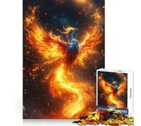 Phoenix in Space Adult Jigsaw Puzzle1000 Pieces Brain Teaser Mental Relax Pattern Assembly Santa Wish Item (50x75cm)