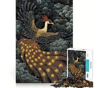 Phoenix in Swirling Clouds 1000 Piece Jigsaw Puzzles for Teenagers Jigsaw Recall Build Easy Leisure Neat Cut Santa Wish Gift (50x75cm)