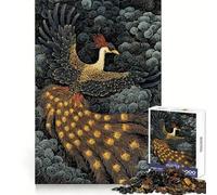Phoenix in Swirling Clouds 1000 Piece Jigsaw Puzzles for Teenagers Jigsaw Recall Build Easy Leisure Neat Cut Santa Wish Gift (50x75cm)