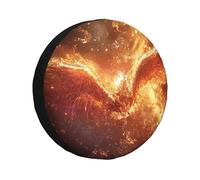 Phoenix In The Flame Spare Tire Cover Wheel Tire Covers,Waterproof Dust-Proof Tire Covers Protector Universal Fit For Trailer Rv Suv Truck Camper 14 Inch