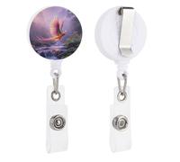 Phoenix is Flying Badge Reel, Rotatable & Retractable Name Badge Holder Reel with Metal Clip, Nylon Cord ID Holder for Teacher, Nurse, Office Worker
