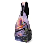 Phoenix Is Flying Sling Bag Small Crossbody Bags with Adjustable Strap Durable Chest Bag for Hiking Travel