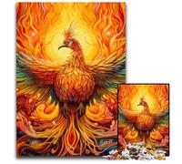 Phoenix Jigsaw Puzzles 1000 Pieces for Adults Wooden Jigsaw Puzzles for Home Decor & Holiday Fun 50x75CM/19.68x29.52inch
