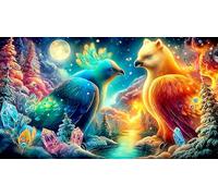 phoenix Jigsaw Puzzles 1000 Pieces Fun and Challenging Family Game Puzzle Game Great Gift Idea for The Whole for Women, Gifts for Men 70x50cm/1000pcs