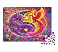 Phoenix Jigsaw Puzzles 1000 Pieces Recycled Material Dragon Adult Jigsaws Developing Children‘s Intelligence Parent Child Game Activity 38x26cm/1000pcs