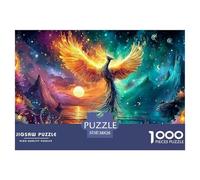 Phoenix Jigsaw Puzzles for Adult Challenging Puzzle Games Difficult Challenges 1000 Piece Difficult Hard Jigsaw Puzzles for Man And Woman with Letters on Back 38x26cm/1000pcs