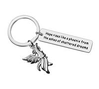 Phoenix Keyring Inspirational Phoenix Gift Encouragement Gift for Women Men Motivational Gift for Best Friends Sister Phoenix Lovers Gift Inspirational Gift Keychain Birthday Christmas Graduation Gift