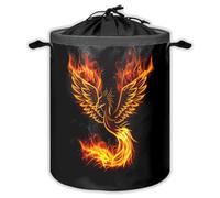 Phoenix Laundry Hampers With Drawstring Birds Laundry Baskets For Bathroom Magical Creatures Portable Clothes Storage Organizer Basket Fantasy W 35 L 44 Cm