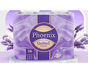 Phoenix Lavender Three-Ply Toilet Paper: 120 Rolls