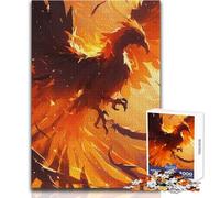Phoenix Legendary Creature 1000 Pieces Puzzles for Adults Playful Learning Cognitive Activity for Joyful Surprises Size 50x75cm