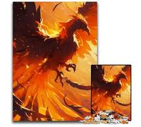 Phoenix Legendary Creature Puzzles 1000 Pieces for Adults Wooden Jigsaw Puzzles for Travel Lovers Couples Challenging Toy 1000 PCS(75x50cm)