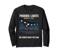 Phoenix Lights UFO V Shaped Flying Saucer Alien Long Sleeve T-Shirt