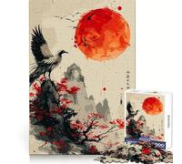 Phoenix Looking at The Sun Jigsaw Puzzle 1000 Piece for Teenagers Brain Workout Toy Serene Time Art Assembly Seasonal Gift (38x52cm)