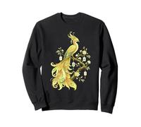 Phoenix Mahjong Golden Bird Cherry Blossom Tile Lover Sweatshirt