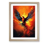 Phoenix Minimalism No.3 Framed Print | A2 Oak Framed Wall Art | Ready to Hang | Minimalist Nature Picture | Living Room Bedroom Lounge Office