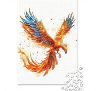 Phoenix Minimalist 1000-Piece Puzzle for Adults, 52x38cm/1000pcs, White Card with A Low-dust Finish; to Complete Gradually over A Weekend