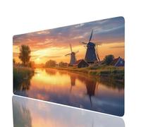 Phoenix Mouse Mat 24x12x 0.12in Waterproof Gaming Mouse Pad Small Town Non-slip Rubber Base Abrasion-resistant Stitched Edges, Mousepad as Desk Mat for Office Accessories Laptop Keyboard JXL-3082