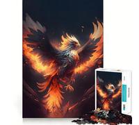 Phoenix Mythology Evo Bird 1000 Piece Jigsaw Puzzles for Adults Mind Skill Toy Casual Relax Design Assembly Art Collection Piece (38x26cm)