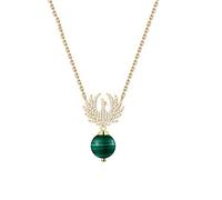 Phoenix Necklace Ladies Simple Sterling Silver Clavicle Chain Malachite Elegant Pendant