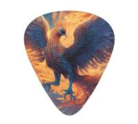 Phoenix Nirvana Wzywhj Prints Abs Guitar Picks 12 Piece, Easy Grip Uke Picks For Your Bass, Ukulele, Acoustic Or Electric Guitar