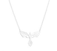 Phoenix Origami Necklace Geometric Necklace Animal Wings Flying Birds Ornaments