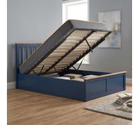 Phoenix Ottoman Storage Bed - 4ft Small Double - Navy Blue