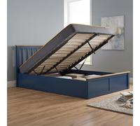 Phoenix Ottoman Storage Bed - 5ft King Size - Navy Blue