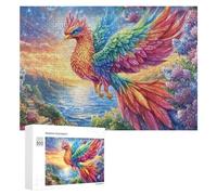 Phoenix Over Moonlit Sea Flower Path 300 Piece Jigsaw Puzzle for Teens 14+ Home Learning Game Reasoning Ability Gift for Growth 300 PCS
