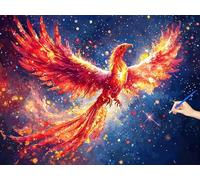 Phoenix Paint by Numbers for Adults Animal Painting by Numbers for Adults Beginners DIY Color Oil Painting Acrylic Paints Kits with 3 Brushes, Christmas Decorations Gifts for Women 120x90cm R-70