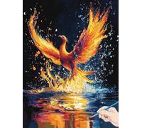 Phoenix Paint by Numbers for Adults Animals Painting by Numbers for Aadults Kids, Canvas Oil Paintings with Acrylic Pigment Kits Hobbies for Adults Women for Christmas Decorations Gifts 70x90cm C-68