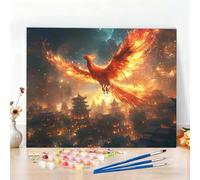 Phoenix Paint by Numbers for Adults Beginners, DIY Paint by Numbers Street Easy Colored Canvas Drawing 39 x 59 Inch Oil Painting Arts and Crafts for Adults for Relax and Home Decor, Women Gifts W6-786