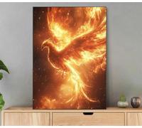 Phoenix Paint by Numbers for Adults with Frame 60x80cm Adult Paint by Numbers Flame Oil Painting DIY Art Craft Kit with Brushes and Acrylic Pigment for Home Bedroom Wall Decor, Gifts Women LyU-2071