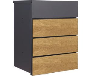 Phoenix PB1331AWK Wood Effect - Top Loading 42Ltr Large Parcel Box