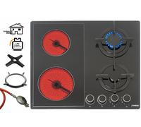 Phoenix PE-603ET Combination Gas Cooktop 4 Zones Glass Ceramic Gas Stove Cooktop