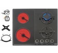 Phoenix PE-603ET Combination Gas Cooktop Glass Ceramic Gas Stove 4 Zones Cooktop
