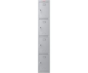 Phoenix Personal Lockers Steel Locker 4 Doors Key lock 300 x 500 x 1,830 mm Grey