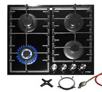 Phoenix PG-603T Built-In Gas Hob Glass Hob Gas Cooker 4 Bulbs Propane / Natural Gas Including Cast Wok Attachment