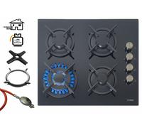 Phönix PG-604ST 4 Burner Gas Hob Glass Built-In Cooktop, Black 59 cm