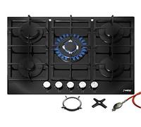 Phoenix PG-701T 70 cm Built-in Gas Hob, Glass, 5 Standalone Cooking Plates