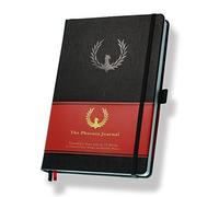 Phoenix Planner - 2022 A5 Charcoal Leather or Polyurethane 12-Week Undated Hardcover Daily Planner & Calendar for Gratitude, Goal Setting, Fitness, Business and Relationships - 1 Year Return Guarantee