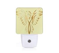 Phoenix Plug-in Led Night Light with Motion Sensor Dusk to Dawn Sensor Backlit Nightlight for Bedroom Bathroom