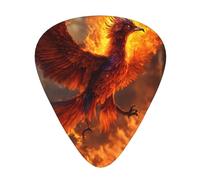 Phoenix print Celluloid Guitar Plectrums for Acoustic Guitar Bass,Guitar Picks with Organizer Box