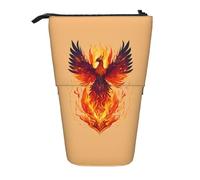 Phoenix Print Pencil Case Adjustable Pen Bag Office Travel Multifunctional Stationery Organizer