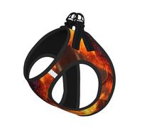 Phoenix Print Pet Vest Harnesses Leash Set Reflective Puppy Vest Dogs Walking Training Dog Harness